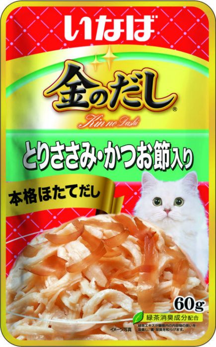 Влажный корм для кошек INABA КИННОДАСИ Куриное филе и кацуобуси в желе (ИНАБА)