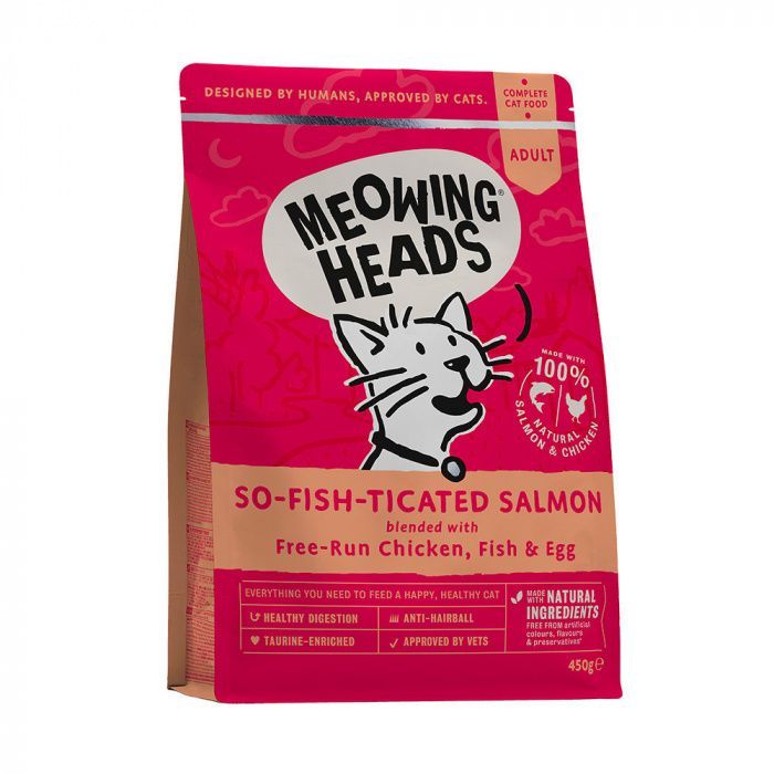 Сухой корм для кошек Barking Heads с лососем, курицей и рисом "Фиш-гурман" (Баркинг Хэдс)