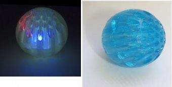 Игрушка д/собак Мяч резиновый  светяшийся  5,5 см см