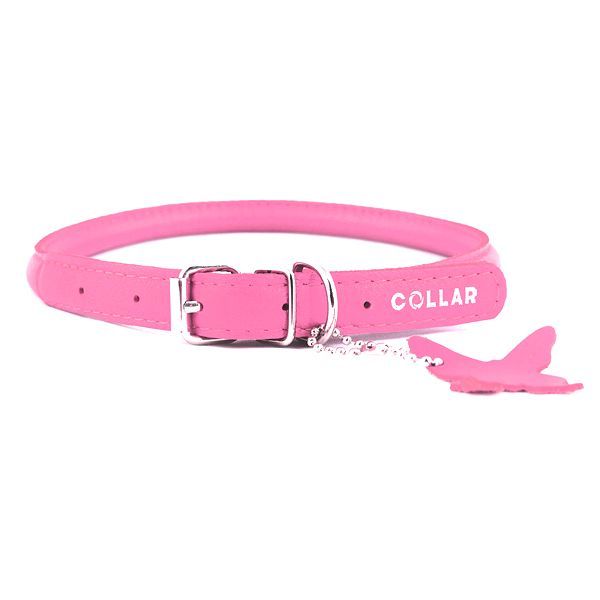 Ошейник круглый 8мм х 25-33см розовый CoLLaR