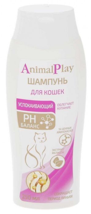 Энимал Плэй Шампунь д/кошек Успокаивающий с экстрактом мелиссы 250мл