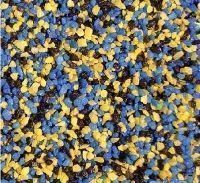 Грунт д/аквариума смесь(синий+желтый+черный) 3-5мм 1кг(АкваГрунт)