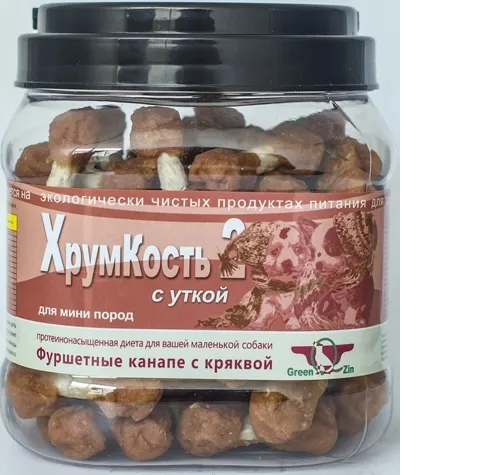 Грин Кьюзин Лакомство д\собак Хрумкость 2 (сушеные гантельки с уткой) 1шт