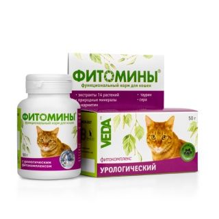 Фитомины  для кошек с урологическим фитокомплексом 50г