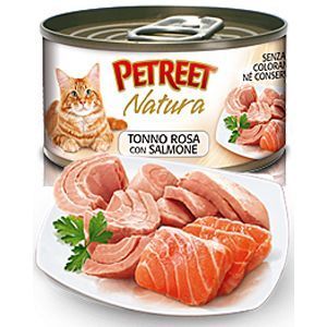 Влажный корм для кошек PETREET конс. 70 г Кусочки розового тунца с лососем (ПЕТРИТ)