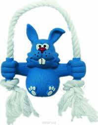 Игрушка"Кролик на качелях голубой", 14 см ZIV