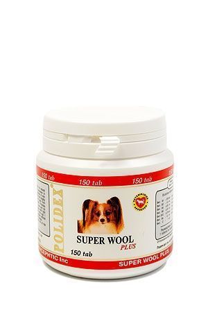 ПОЛИДЕКС Super Wool д/щенков и собак мелких и средних пород  улучшает состояние шерсти