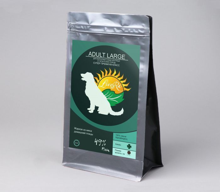 Сухой корм для собак LiveRa ADULT LARGE для крупных пород Жаркое из мяса домашней птицы (ЛИВЕРА)