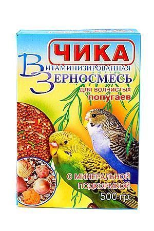 Чика Корм д/волнистых попугаев Минералы 500гр*12