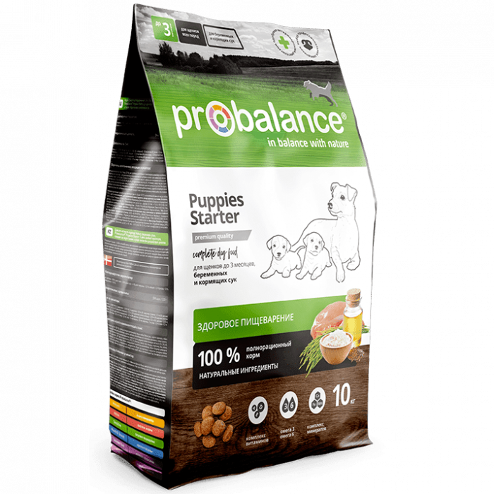 Сухой корм для щенков PROBALANCE Starter до 3-х месяцев, беременных и кормящих сук (ПРОБАЛАНС)