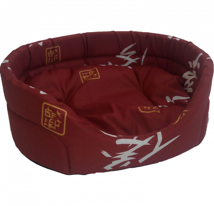 Лежак овальный с бортиком №4, поликоттон 64*49*20см Ксоди