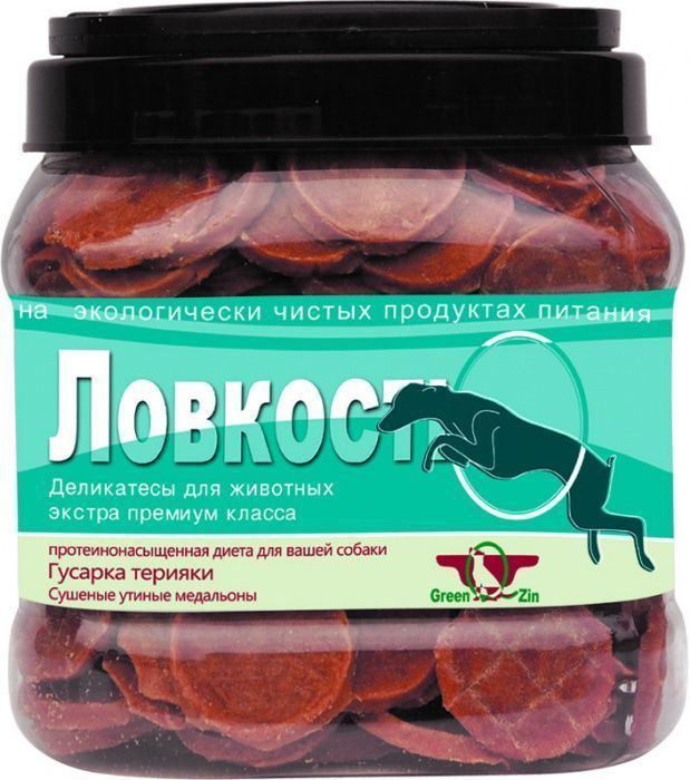 Грин Кьюзин Лакомство д\собак Ловкость (сушеные утиные медальоны) 1шт.
