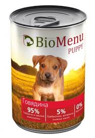 Влажный корм для собак BIOMENU конс.Говядина 95%-МЯСО 410гр (БИОМЕНЮ)