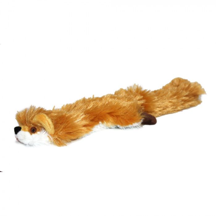 Игрушка для собак Лиса-шкурка с пищалками, 35 см