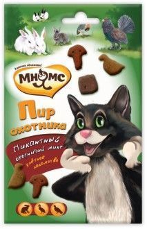 МНЯМС д/кошек Пир охотника хрустящие подушечки (утка, кролик, дичь) 50 г 