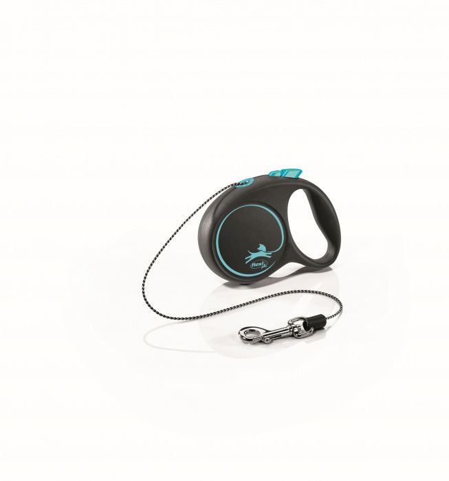 Рулетка FLEXI "BLACK DESIGN" трос синий