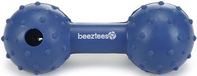 Игрушка д/собак канат Гантель с колокольчиком голубая,резина 11,5см Beez