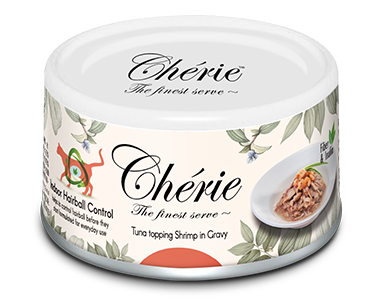 Влажный корм для кошек PETTRIC CHERIE Hairball Control тунец с креветкой в подливе (ПЕТТРИК)