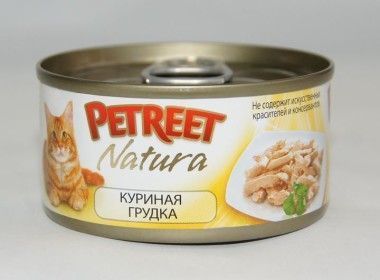 Влажный корм для кошек PETREET конс. 70 г Куриная грудка (ПЕТРИТ)