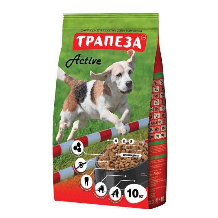 Сухой корм для собак ТРАПЕЗА Активных пород