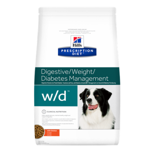 Сухой корм для собак HILL'S DIET W/D лечение сахарного диабета, запоров, колитов (ХИЛЛС)