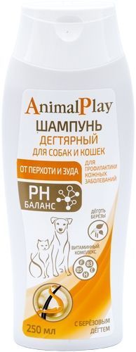 ЭНИМАЛ ПЛЭЙ Шампунь д/собак и кошек Дегтярный 250мл