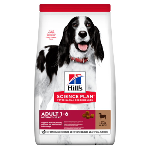 Сухой корм для собак HILL'S ADULT MEDIUM  LAMB & RICE средних пород ягненок рис (ХИЛЛС)