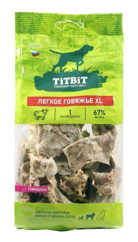 ТИТ БИТ Легкое говяжье XL - мягкая упаковка 40г