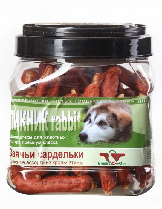 Грин Кьюзин Лакомство д\собак Пикник Rabbit (заячьи сардельки) 1шт
