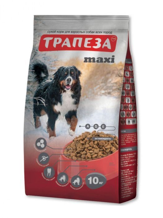 Сухой корм для собак ТРАПЕЗА Макси крупных пород 