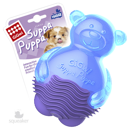 Игрушка д/собак "Suppa Puppa" Мишка с пищалкой 10см Gi