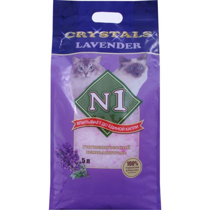Наполнитель силикагелевый №1 CRISTALS LAVENDER  5л