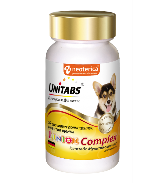 Витамины ЮНИТАБС для щенков МультиКомплекс с В9 100 таб