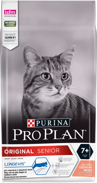 Сухой корм для кошек PRO PLAN ADULT 7+ старше  7 лет лосось (ПРОПЛАН)
