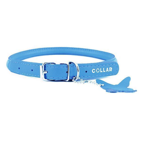 Ошейник круглый 8мм х 25-33см синий CoLLaR