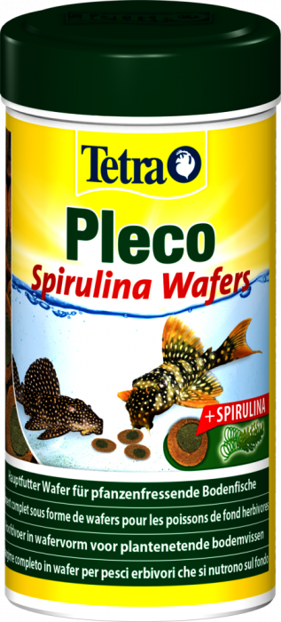 ТЕТРА Pleco Spirulina Wafers Полноценный корм для крупных растительноядных донных, пластинки