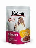 Влажный корм для кошек Karmy пауч Курица Мясные кусочки в желе 80 гр (КАРМИ)                        