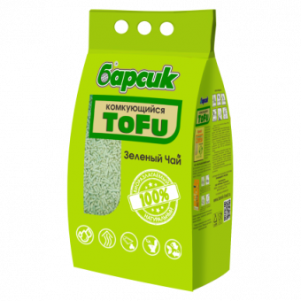 Барсик TOFU Зелёный Чай Наполнитель комкующийся