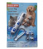 Игрушка для кошек WOGY Указка лазерная с насадками и карабином (ВОГИ)