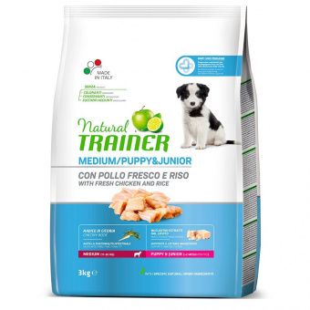 Сухой корм для щенков TRAINER  Natural Medium Puppy&Junior средних пород (Трейнер)