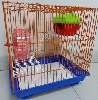 Клетка для грызунов 2-х эт.( с наружным поддоном)(150жк) 35*28*36