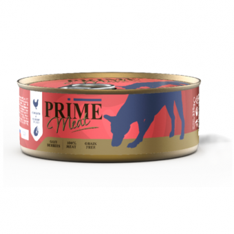 Влажный корм для собак PRIME MEAT Курица с креветкой, филе в желе