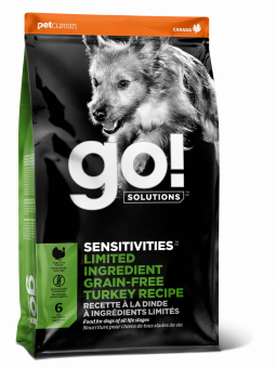 Сухой корм для собак и щенков GO! SENSITIVITIES + Shine Turkey с Индейкой для чувствительного пищева