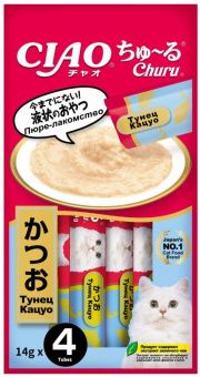 Лакомство для кошек INABA ЧАО ЧУРУ тунец кацуо пюре