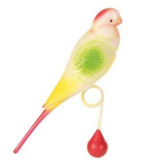 Пластиковый попугай 15см.