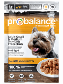 Влажный корм для собак PROBALANCE пауч Immuno Protection для малых и средних пород (ПРОБАЛАНС)