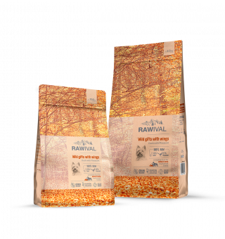 Сухой корм для собак RAWIVAL Wild Gifts with Wings Утка с фазаном для собак карликовых и маленьких п
