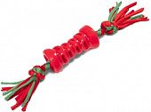 Игрушка для собак NEW YEAR Гантелька с плетеной веревкой термопластичная резина 90/270мм  Триол