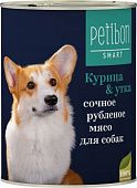 Влажный корм для собак PETIBON SMART конс. рубленое мясо с курицей и уткой (Петибон Смарт)