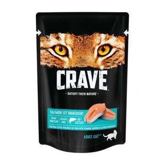 Влажный корм для кошек CRAVE лосось в желе (КРЕЙВ)